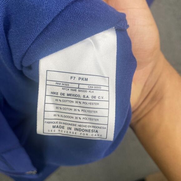 Nike Men's Size L Blue Windbreaker Short Sleeve Spellout Full Zip Vintage 2000's - Picture 9 of 12